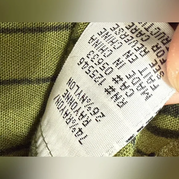 Habital Top Womens Small Green Black Long Sleeve Button Casual Ladies Preppy - Picture 3 of 6